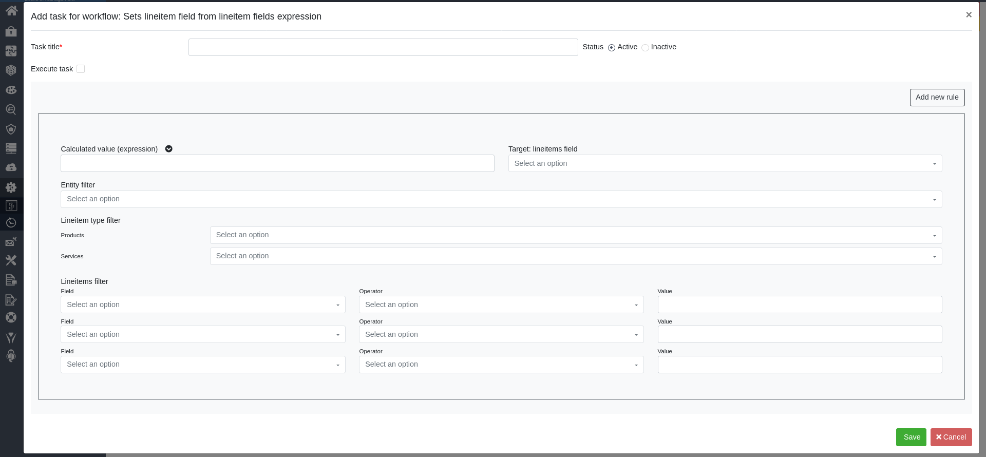 workflow task editing