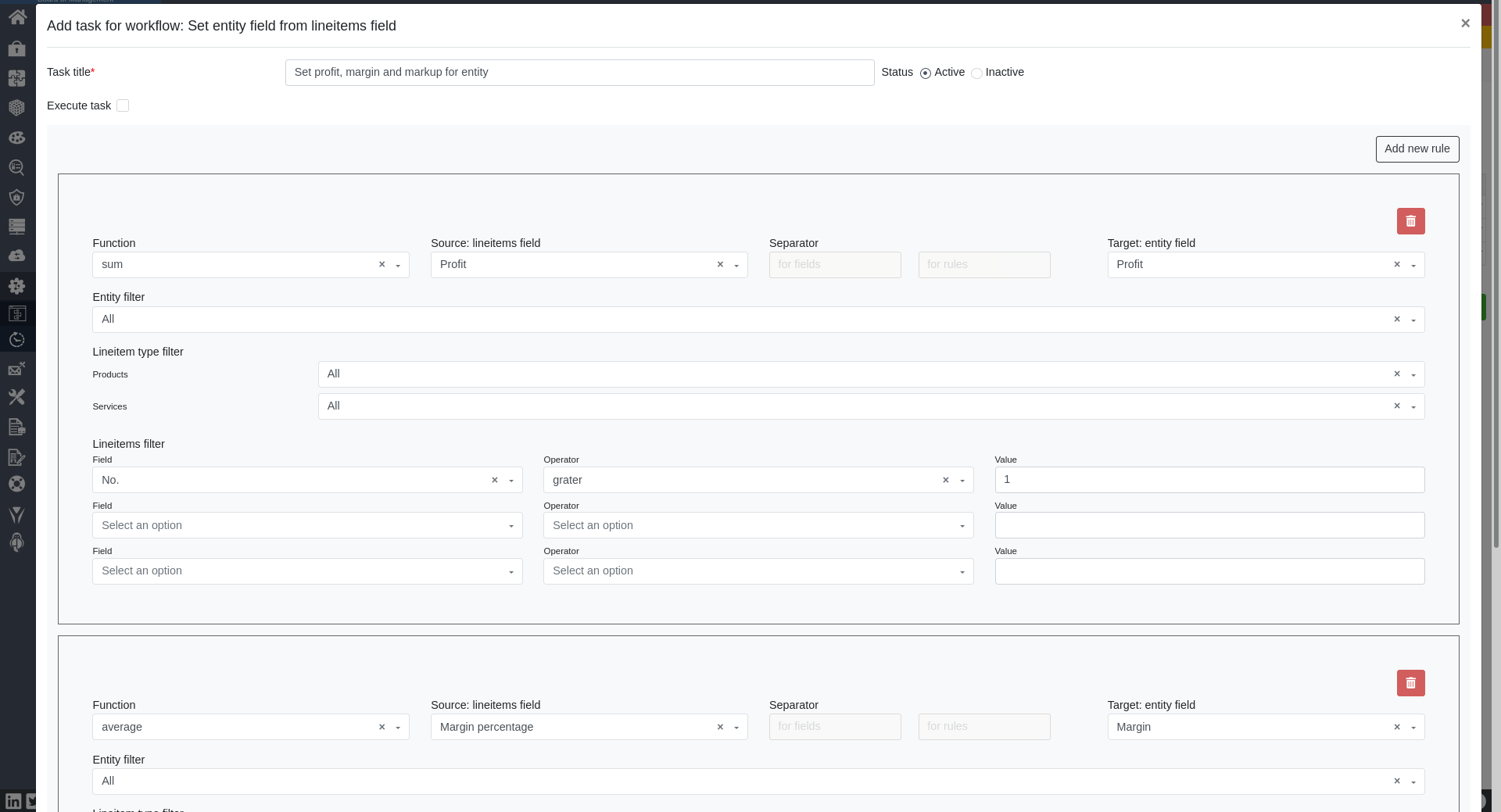workflow multiple task editing